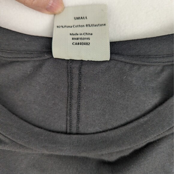 Varley Womens Small Napa Tie Waist Wrap Black Pima Cotton Tank Top - Picture 8 of 10